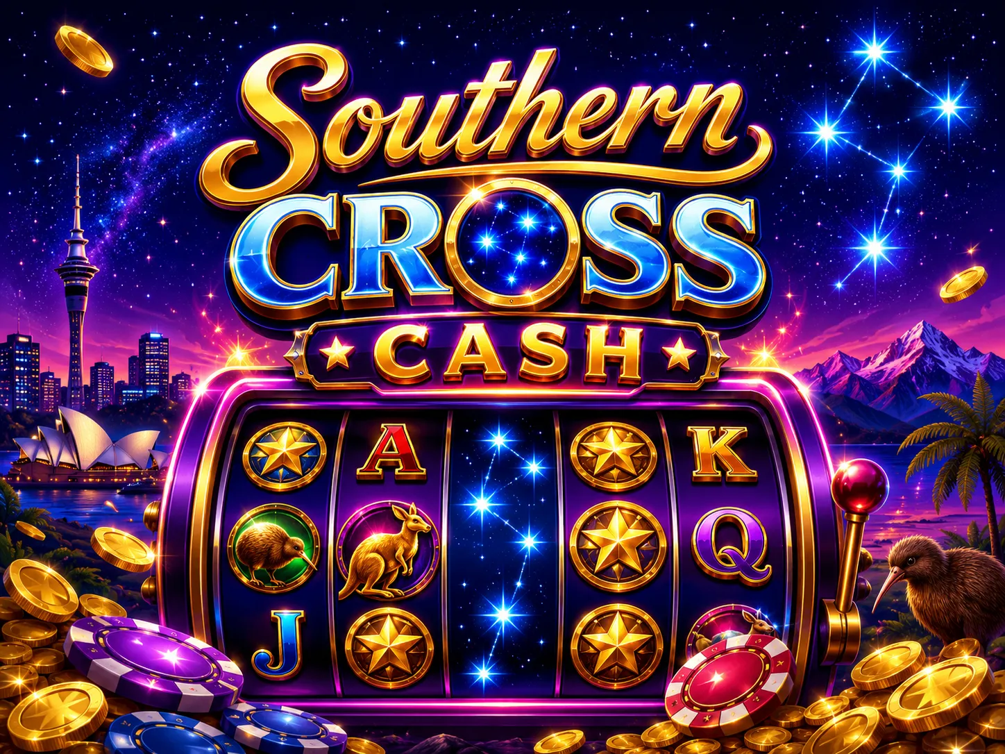 Southern Cross Cash pokie at Ozzybet Casino